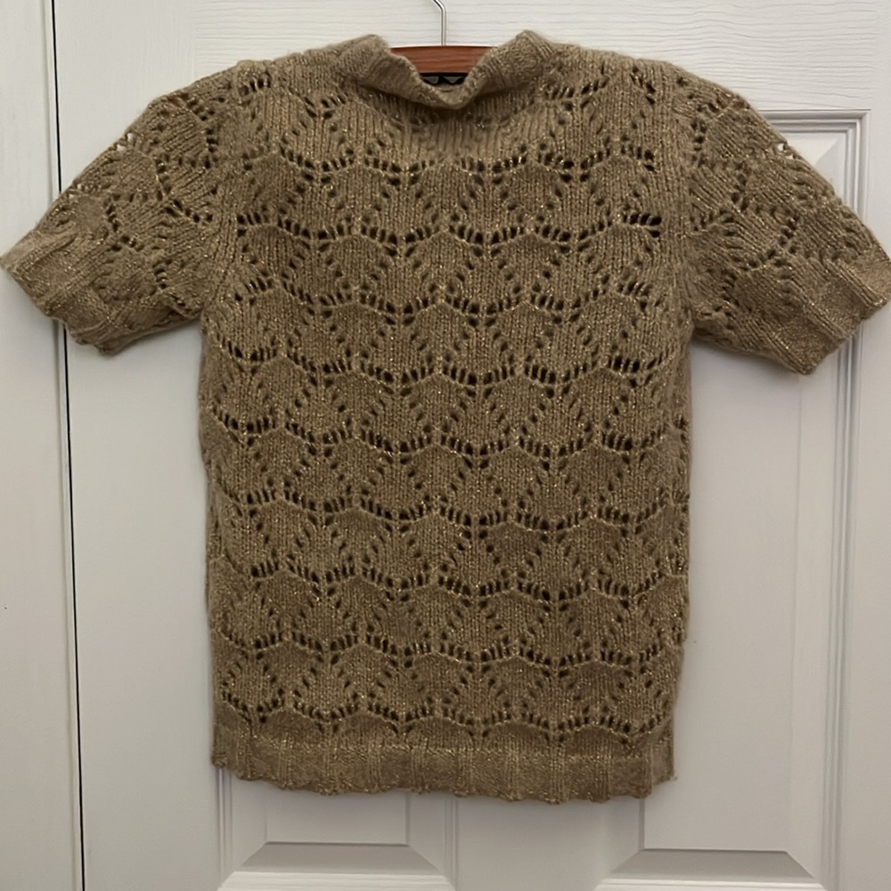 Versace Versus Beige and Gold Knit alpaca Sweater - Picture 3 of 7